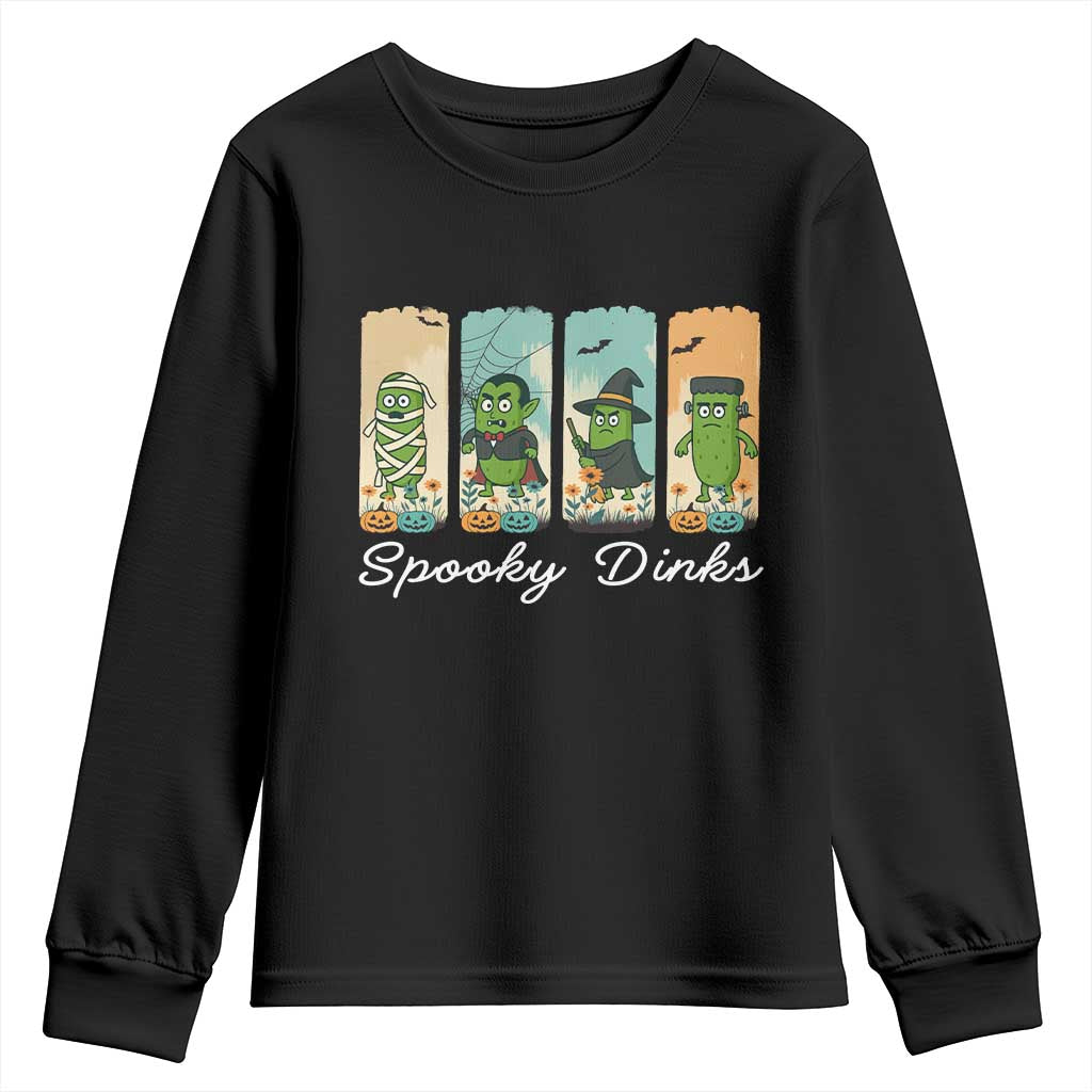 Funny Halloween Pickleball Youth Sweatshirt Spooky Dinks Gift For Players - Wonder Print Shop