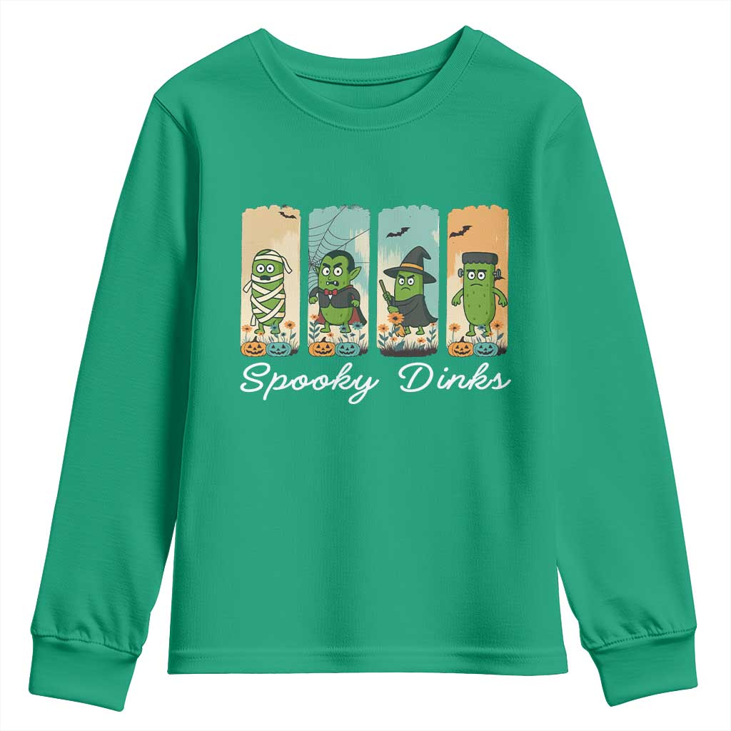 Funny Halloween Pickleball Youth Sweatshirt Spooky Dinks Gift For Players - Wonder Print Shop