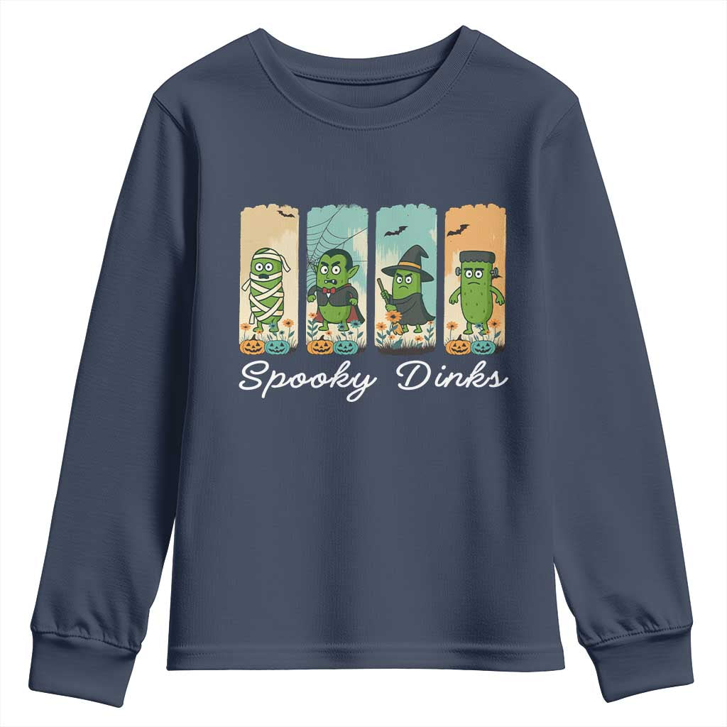 Funny Halloween Pickleball Youth Sweatshirt Spooky Dinks Gift For Players - Wonder Print Shop