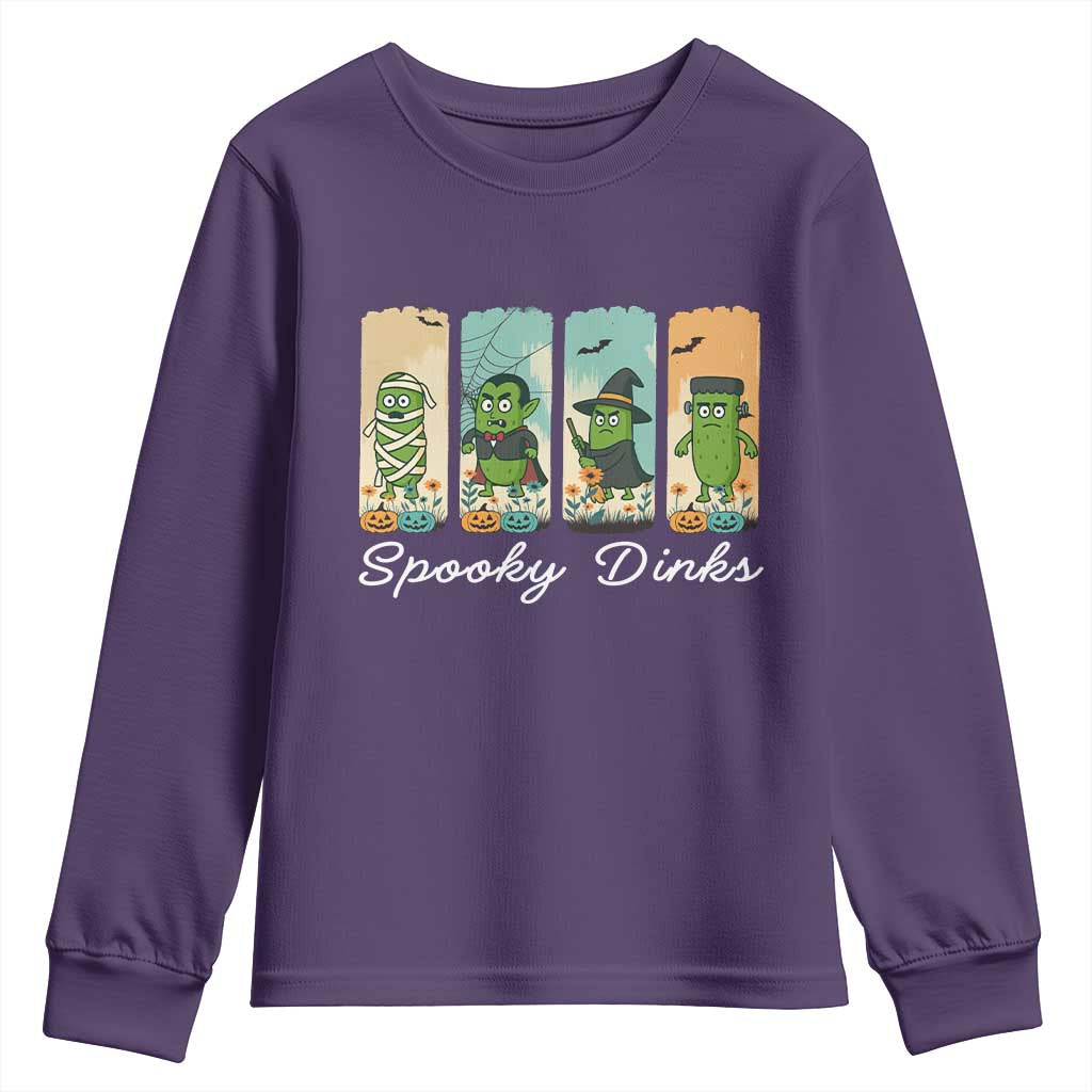 Funny Halloween Pickleball Youth Sweatshirt Spooky Dinks Gift For Players - Wonder Print Shop
