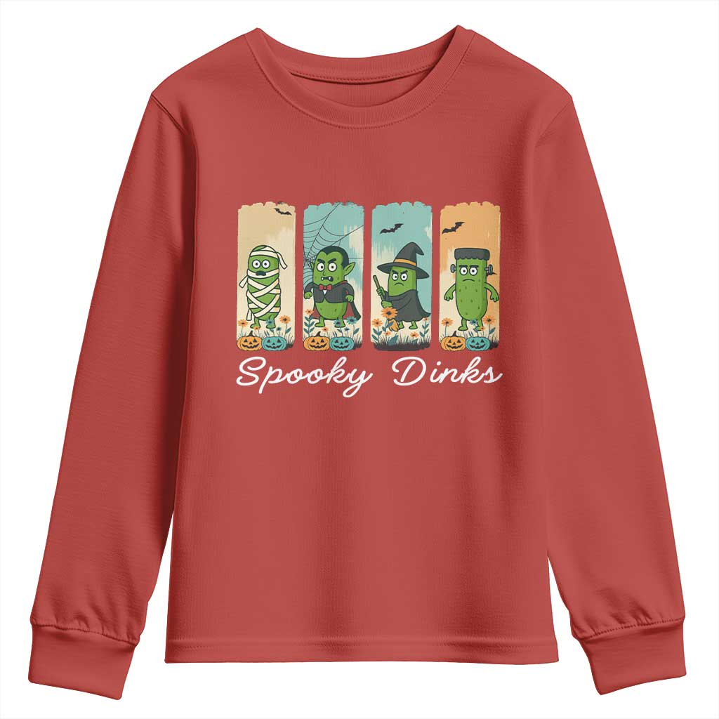 Funny Halloween Pickleball Youth Sweatshirt Spooky Dinks Gift For Players - Wonder Print Shop