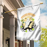 Funny Halloween Pickleball Garden Flag Pickleboo Ghost Costume - Wonder Print Shop