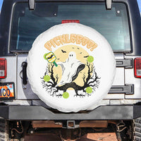 Funny Halloween Pickleball Spare Tire Cover Pickleboo Ghost Costume - Wonder Print Shop