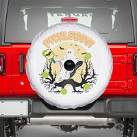 Funny Halloween Pickleball Spare Tire Cover Pickleboo Ghost Costume - Wonder Print Shop