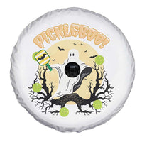 Funny Halloween Pickleball Spare Tire Cover Pickleboo Ghost Costume - Wonder Print Shop