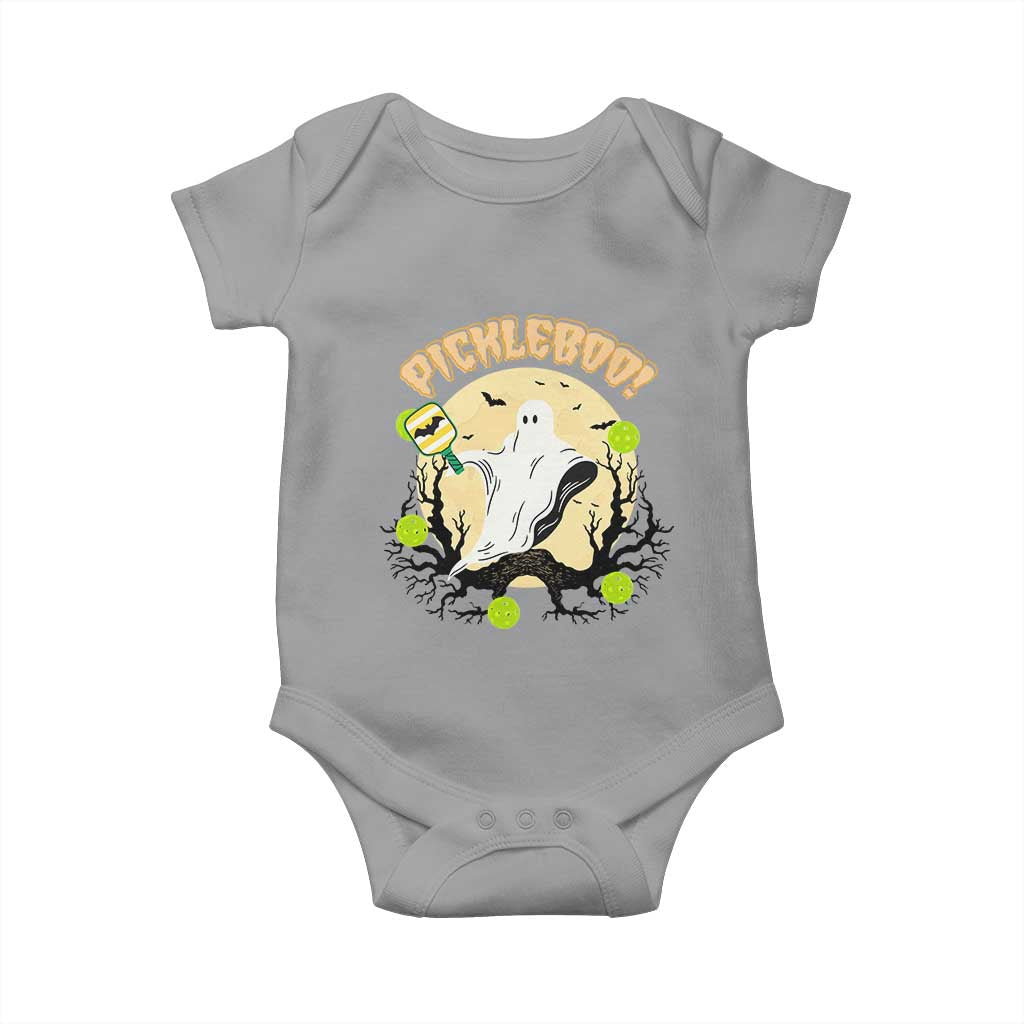 Funny Halloween Pickleball Baby Onesie Pickleboo Ghost Costume - Wonder Print Shop