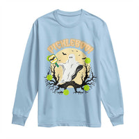 Funny Halloween Pickleball Long Sleeve Shirt Pickleboo Ghost Costume - Wonder Print Shop