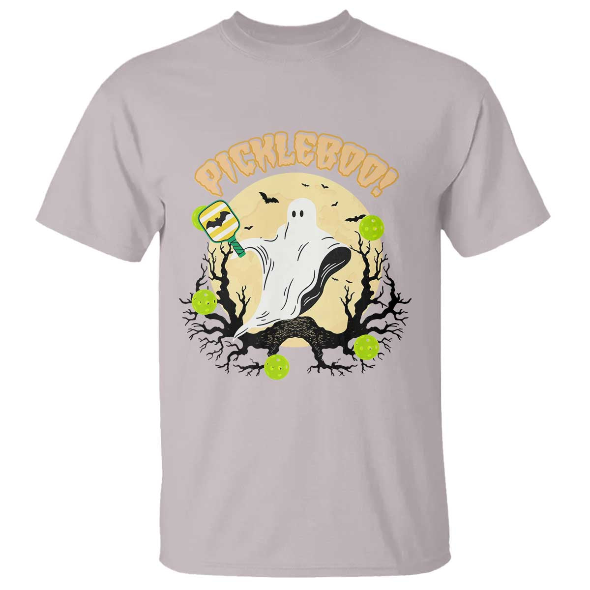 Funny Halloween Pickleball T Shirt Pickleboo Ghost Costume - Wonder Print Shop