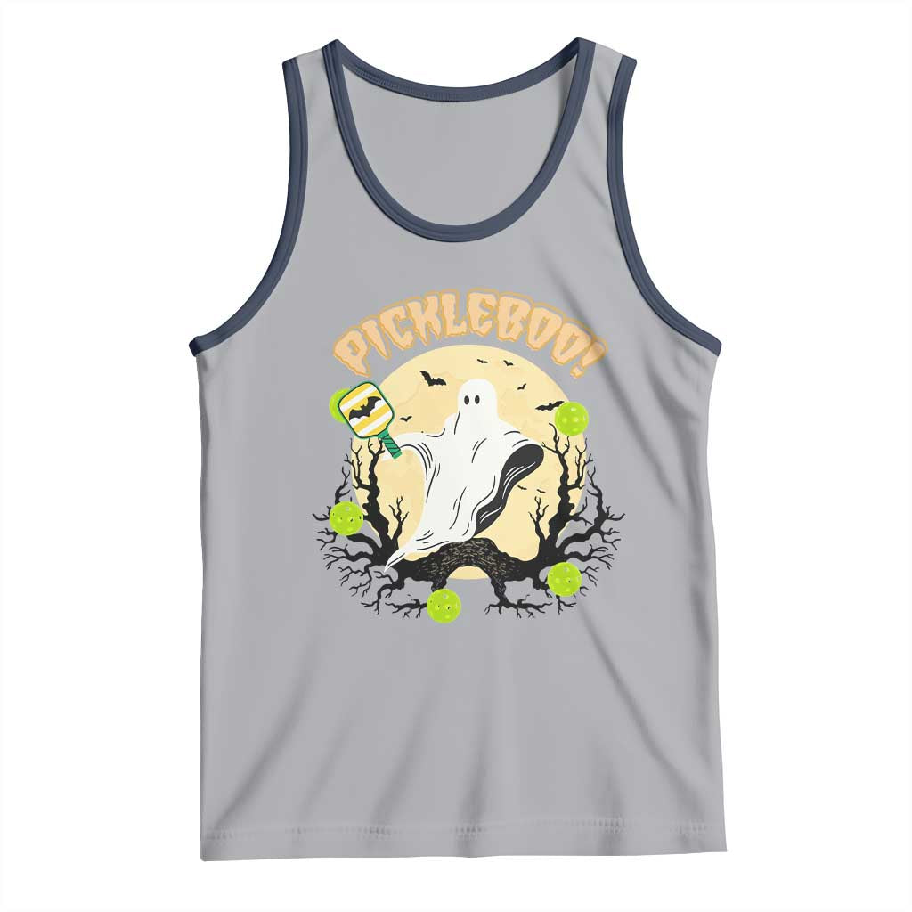Funny Halloween Pickleball Tank Top Pickleboo Ghost Costume - Wonder Print Shop