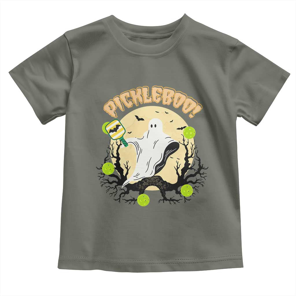 Funny Halloween Pickleball Toddler T Shirt Pickleboo Ghost Costume - Wonder Print Shop