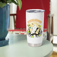 Funny Halloween Pickleball Tumbler Cup Pickleboo Ghost Costume