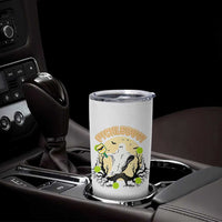 Funny Halloween Pickleball Tumbler Cup Pickleboo Ghost Costume