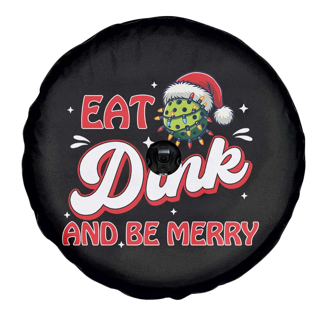 Funny Pickleball Christmas Spare Tire Cover Eat Dink And Be Merry - Wonder Print Shop