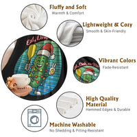 Funny Pickleball Christmas Throw Blanket Eat Dink And Be Merry Gift For Players - Wonder Print Shop