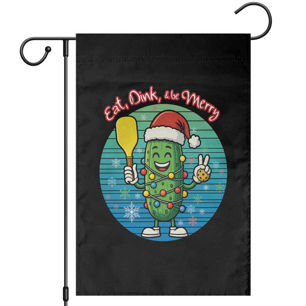 Funny Pickleball Christmas Garden Flag Eat Dink And Be Merry Gift For Players - Wonder Print Shop
