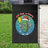 Funny Pickleball Christmas Garden Flag Eat Dink And Be Merry Gift For Players - Wonder Print Shop