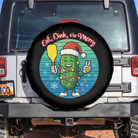 Funny Pickleball Christmas Spare Tire Cover Eat Dink And Be Merry Gift For Players - Wonder Print Shop
