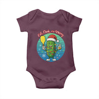 Funny Pickleball Christmas Baby Onesie Eat Dink And Be Merry Gift For Players - Wonder Print Shop