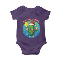 Funny Pickleball Christmas Baby Onesie Eat Dink And Be Merry Gift For Players - Wonder Print Shop