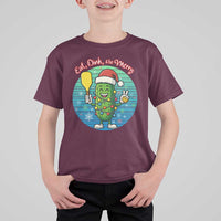 Funny Pickleball Christmas T Shirt For Kid Eat Dink And Be Merry Gift For Players - Wonder Print Shop