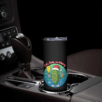Funny Pickleball Christmas Skinny Tumbler Eat Dink And Be Merry Gift For Players