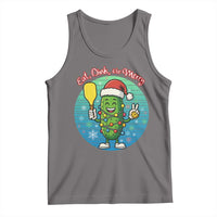 Funny Pickleball Christmas Tank Top Eat Dink And Be Merry Gift For Players - Wonder Print Shop