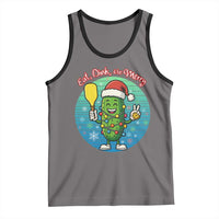 Funny Pickleball Christmas Tank Top Eat Dink And Be Merry Gift For Players - Wonder Print Shop