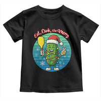Funny Pickleball Christmas Toddler T Shirt Eat Dink And Be Merry Gift For Players - Wonder Print Shop