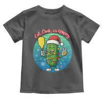 Funny Pickleball Christmas Toddler T Shirt Eat Dink And Be Merry Gift For Players - Wonder Print Shop