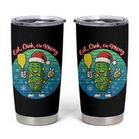 Funny Pickleball Christmas Tumbler Cup Eat Dink And Be Merry Gift For Players