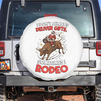 Funny Black Santa Bull Riding Christmas Spare Tire Cover I Do Not Deliver Gifts I Rodeo - Wonder Print Shop
