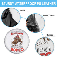 Funny Black Santa Bull Riding Christmas Spare Tire Cover I Do Not Deliver Gifts I Rodeo - Wonder Print Shop