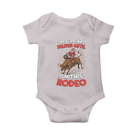 Funny Black Santa Bull Riding Christmas Baby Onesie I Do Not Deliver Gifts I Rodeo - Wonder Print Shop