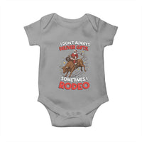 Funny Black Santa Bull Riding Christmas Baby Onesie I Do Not Deliver Gifts I Rodeo - Wonder Print Shop