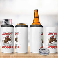 Funny Black Santa Bull Riding Christmas 4 in 1 Can Cooler Tumbler I Do Not Deliver Gifts I Rodeo - Wonder Print Shop