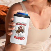 Funny Black Santa Bull Riding Christmas 4 in 1 Can Cooler Tumbler I Do Not Deliver Gifts I Rodeo - Wonder Print Shop