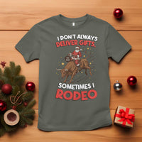 Funny Black Santa Bull Riding Christmas T Shirt I Do Not Deliver Gifts I Rodeo - Wonder Print Shop