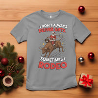 Funny Black Santa Bull Riding Christmas T Shirt I Do Not Deliver Gifts I Rodeo - Wonder Print Shop