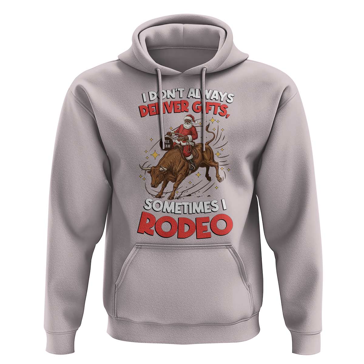 Funny Black Santa Bull Riding Christmas Hoodie I Do Not Deliver Gifts I Rodeo - Wonder Print Shop