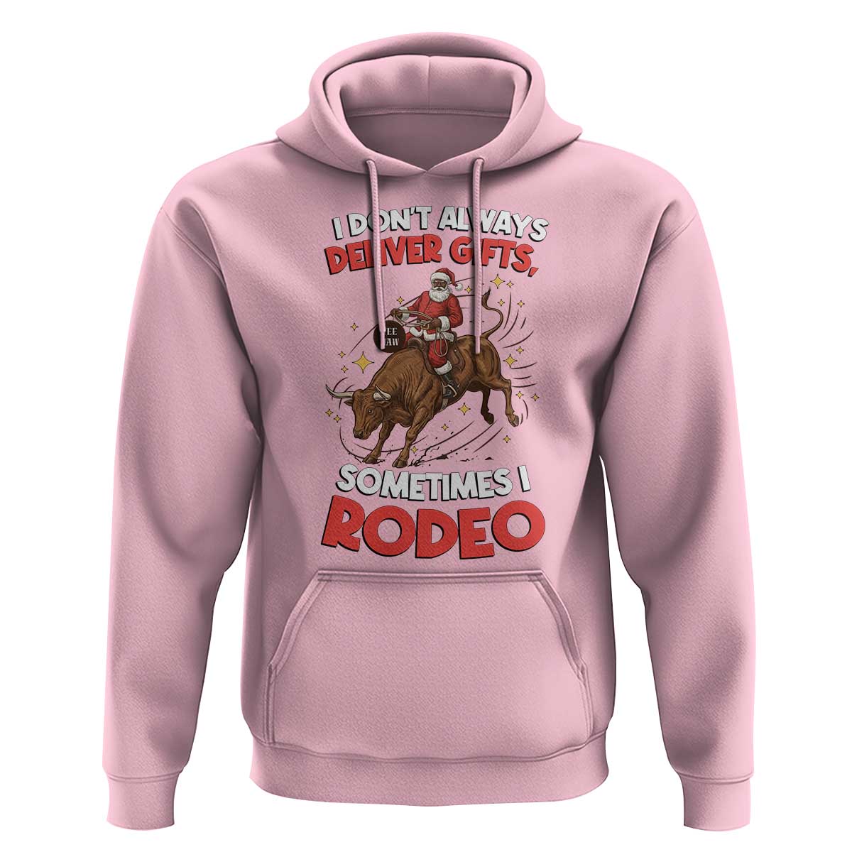 Funny Black Santa Bull Riding Christmas Hoodie I Do Not Deliver Gifts I Rodeo - Wonder Print Shop