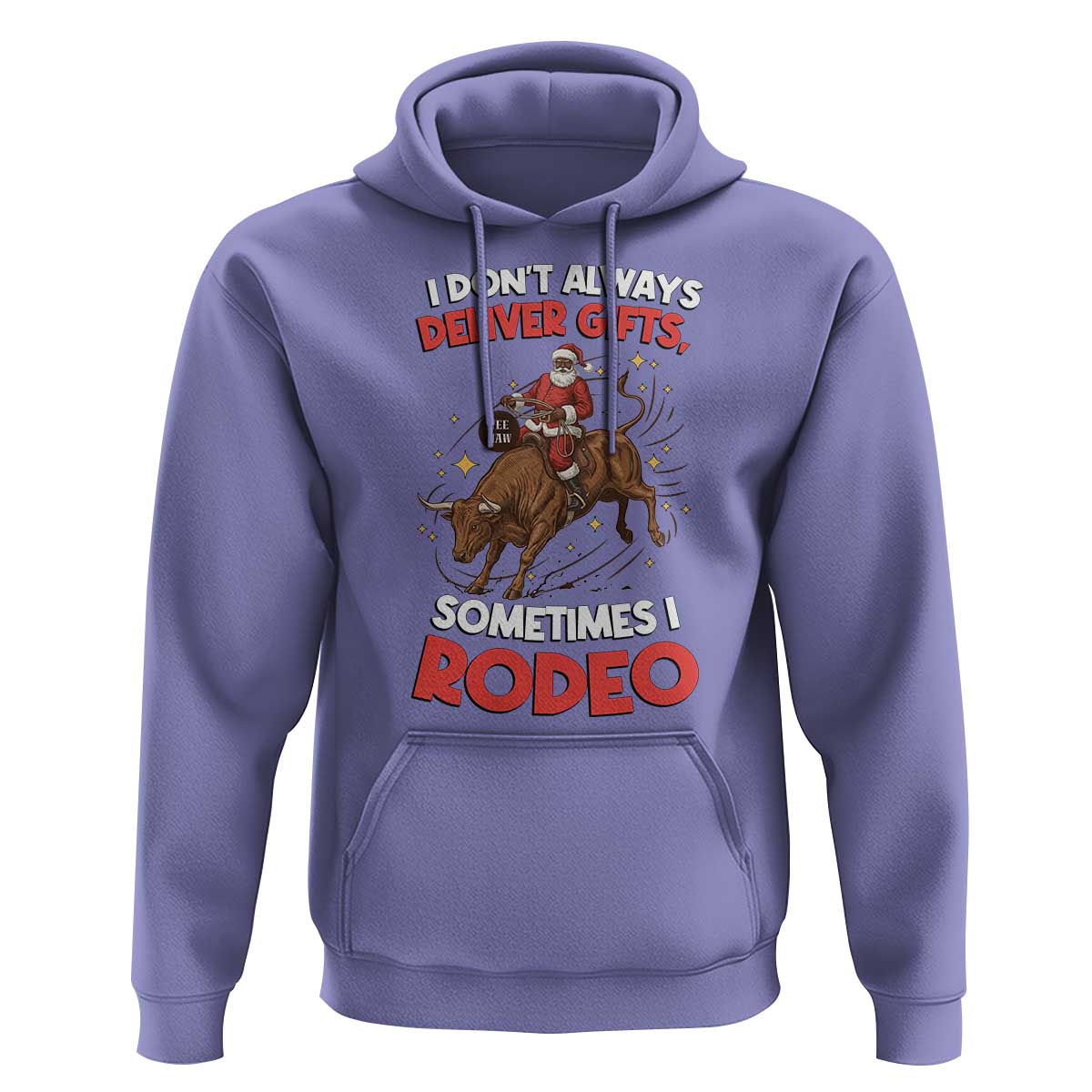 Funny Black Santa Bull Riding Christmas Hoodie I Do Not Deliver Gifts I Rodeo - Wonder Print Shop