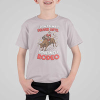 Funny Black Santa Bull Riding Christmas T Shirt For Kid I Do Not Deliver Gifts I Rodeo - Wonder Print Shop