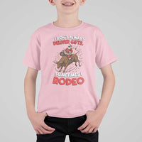 Funny Black Santa Bull Riding Christmas T Shirt For Kid I Do Not Deliver Gifts I Rodeo - Wonder Print Shop