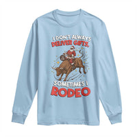 Funny Black Santa Bull Riding Christmas Long Sleeve Shirt I Do Not Deliver Gifts I Rodeo - Wonder Print Shop