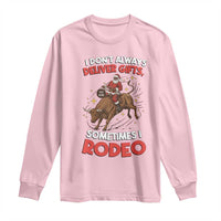 Funny Black Santa Bull Riding Christmas Long Sleeve Shirt I Do Not Deliver Gifts I Rodeo - Wonder Print Shop