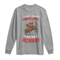 Funny Black Santa Bull Riding Christmas Long Sleeve Shirt I Do Not Deliver Gifts I Rodeo - Wonder Print Shop
