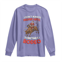 Funny Black Santa Bull Riding Christmas Long Sleeve Shirt I Do Not Deliver Gifts I Rodeo - Wonder Print Shop
