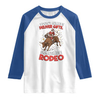 Funny Black Santa Bull Riding Christmas Raglan Shirt I Do Not Deliver Gifts I Rodeo - Wonder Print Shop