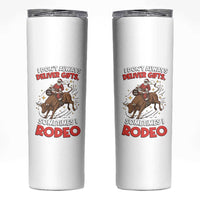 Funny Black Santa Bull Riding Christmas Skinny Tumbler I Do Not Deliver Gifts I Rodeo - Wonder Print Shop
