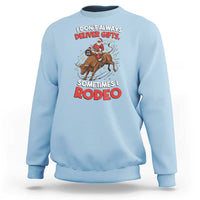Funny Black Santa Bull Riding Christmas Sweatshirt I Do Not Deliver Gifts I Rodeo - Wonder Print Shop
